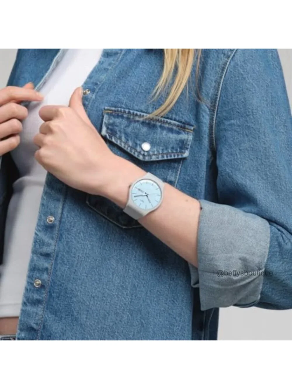 Swatch New Gent Biosourced Unisex Watch Casual Polymer Grey Quartz Waterproof